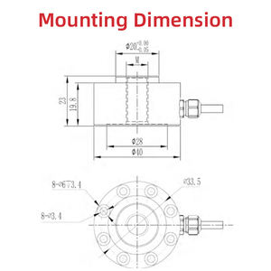 R248ミニ圧縮ロードセルセンサー低高さ - Product Image 2