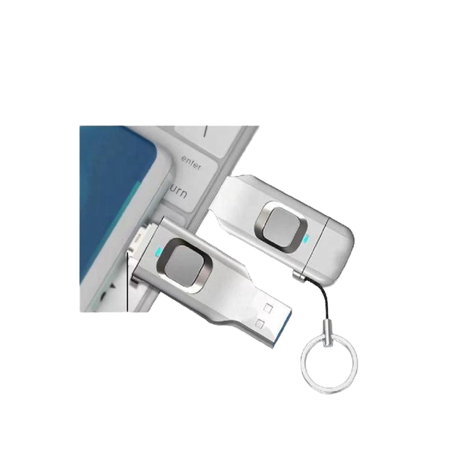 2-in-1 16GB Fingerprint Accessible Type-C OTG USB 3.0 High Quality Encrypted Durable Metal Interface Memory Drive New