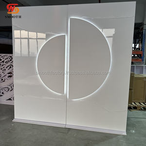 ฉากหลังอะคริลิคสีขาวรูปสี่เหลี่ยมผืนผ้าแบบถอดประกอบได้ LEDA รุ่นใหม่ล่าสุด สำหรับตกแต่งเวทีงานแต่งงาน - Product Image 4