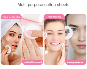 LMLTOP OEM/ODM <span class=keywords><strong>Coton</strong></span> facial pour le maquillage, <span class=keywords><strong>coton</strong></span> rond à 3 couches, spa facial, compresse humide, démaquillant pour les yeux, les lèvres, les ongles, Z101-106 - Product Image 3