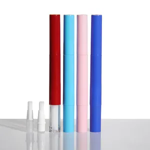 3ml Plastic Empty Oil Nail Polish Twist Pen with Brush Gel Pen Tube Container for Cosmetics Screen Printing Surface Handling