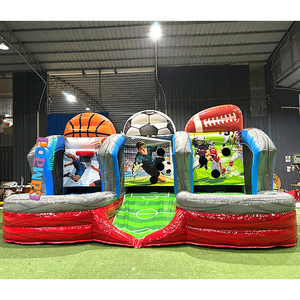 Zona Deportiva 3 en 1, Parque de Aventuras Inflable de PVC, Estación de Juegos Multideportiva, <span class=keywords><strong>Alquiler</strong></span> para Fiestas Infantiles, Eventos Interiores/Exteriores - Product Image 2