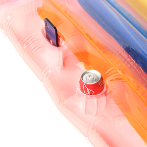 Extra Wide <strong>Inflatable</strong> Pool <strong>Float</strong> - Thickened PVC Air Mattress for Lakes/Beaches, Ultra-Comfortable Lounger with Headrest - Product Image 3