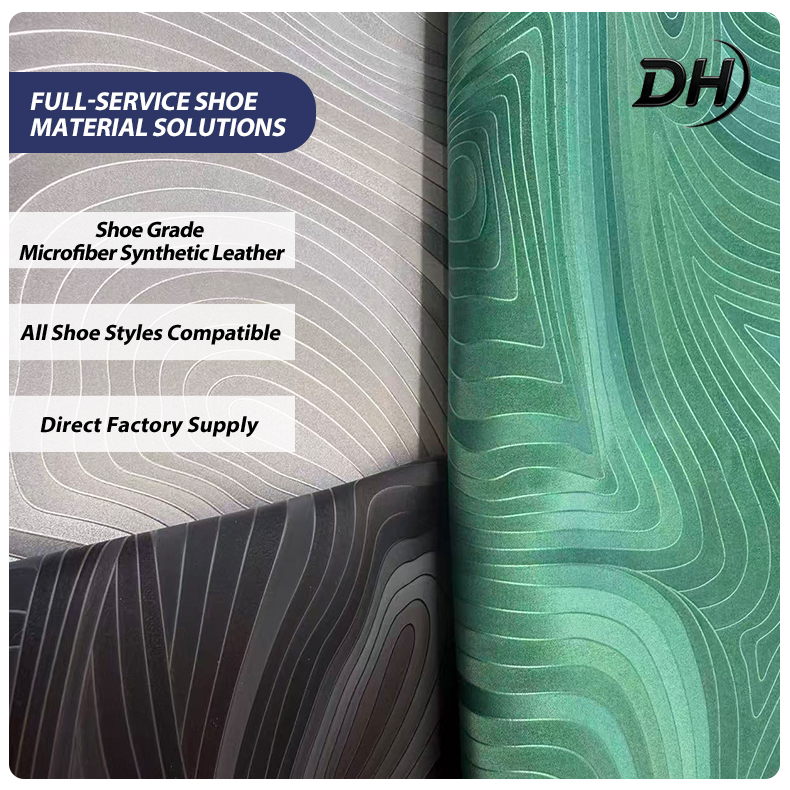 Manufacturer Direct Custom ECO Friendly Abrasion Resistant Synthetic Leather Fabric for Shoes Upper