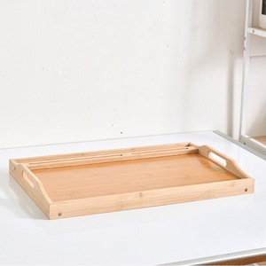 Wooden Folding Tray <b>Table</b> 55x35x23.5cm Portable Bed Desk For Home <b>Office</b> Study Use - Product Image 2