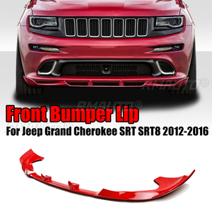 Para Jeep Grand Cherokee SRT SRT8 2012-2016 2013 2014 2015, Divisor de Parachoques Delantero, Estilo Fibra de Carbono, Negro Mate, Negro Brillante - Product Image 1