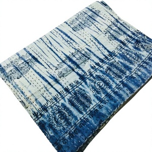 Funda de edredón Kantha de algodón de lujo elegante colcha para uso doméstico - Product Image 1