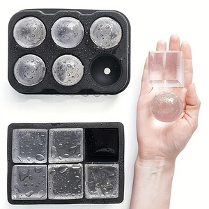 6er-Eiswürfelform aus Silikon für große Eiswürfel – einfaches Entnehmen, schnelles Einfrieren, ideal für Whiskykühlung (Großpackung) - Product Image 5