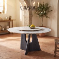 Ensemble de salle à manger de style nordique, table de salle à manger moderne de luxe, table de salle à manger ronde rotative