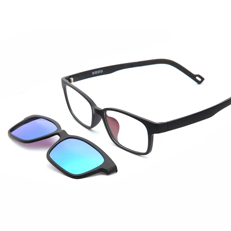 Kacamata hitam bingkai kecil multiwarna kacamata optik magnetik bingkai klip pada kacamata hitam
