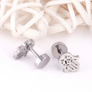 Pendientes de Acero Inoxidable Dorado con Diseño de Letras y Manos, Estilo Simple, Novedad 2022 - Product Image 4