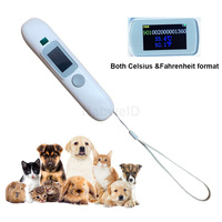 Lector RFID Portátil para Mascotas DCT002 FDX-B EM4305, Mini Etiqueta de Temperatura/Termo para Animales, Microchip para Gatos, Perros, Caballos y Ganado, IP54