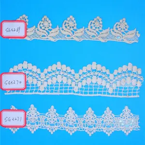 Latest Swiss Voile Lace African Cotton Lace Water Soluble Cotton Embroidery Lace For Dress/Hometextiles