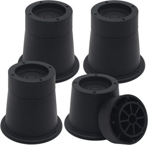 Lot de 4 rehausseurs de meubles empilables en PP de 2 pouces, patins anti-vibration pour machine à laver, lit, armoire, pieds réglables en hauteur et antidérapants - Product Image 4