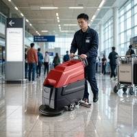 Autolaveuse sans fil portée à la main, autonomie de 2 à 4 heures, pour cantines scolaires, hôpitaux, couloirs, aéroports et gares