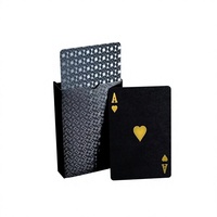 Cartes à jouer personnalisées en PVC doré, imperméables et résistantes à l'abrasion, pour jeux de poker, impression par sublimation dorée sur le devant et le dos