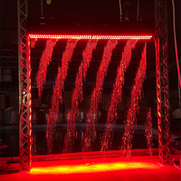 Rideau d'eau numérique programmable de haute qualité, fontaine murale intérieure pour la maison, fontaine LED en métal, rideau d'eau numérique à script