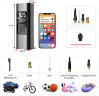 Gonfleur de pneu sans fil Compresseur d'air portable Batterie 6000mAh Pompe à air de vélo rechargeable avec manomètre numérique