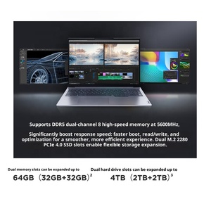 โน้ตบุ๊ก <span class=keywords><strong>Lenovo</strong></span> ThinkPad/Book 16 สำหรับธุรกิจและการศึกษา พร้อมหน่วยประมวลผล R7 H 260 หน่วยความจำ DDR5,  SSD แบบ M.2 และหน้าจอ 2.5 นิ้ว 120Hz - Product Image 5