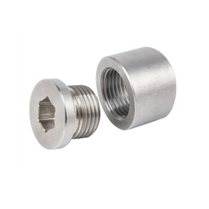 Đầu nối cảm biến oxy O2 bằng thép không gỉ 304 M18*1.5, dạng hàn, có rãnh cong - Product Image 1