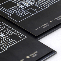 Plaques signalétiques personnalisées en acrylique YIJIAO, signalétique ADA, signalétique en acrylique, plaque de nom de bureau en acrylique noire pour entreprises