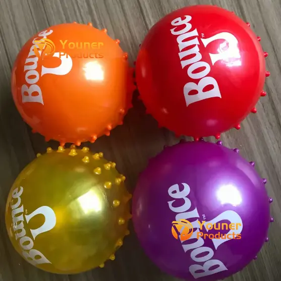 Palline da massaggio gonfiabili da 3 pollici 4 pollici 18 pollici palline da massaggio divertenti con grande logo gioca con palline rimbalzanti o bambini e bambini piccoli