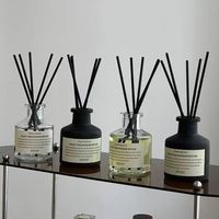 Diffuseur d'huiles essentielles pour la maison et l'hôtel, longue durée, écologique, sans BPA, ensemble de diffuseur à roseaux, bouteille en verre, bâtonnets en fibre, aromathérapie, air