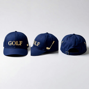 Servizio OEM/ODM, Cappello da Baseball Vintage in Cotone Blu Navy con Logo Ricamato Personalizzato, 6 Pannelli, per Uomo, Stile Sportivo, Vendita all'Ingrosso - Product Image 3