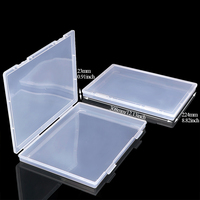Boîte de rangement WEISHENG en plastique transparent de grande taille pour loisirs créatifs, scrapbooking, cartes photo, fournitures scolaires avec couvercle