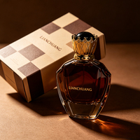 Flacon de parfum en verre transparent polygonal de luxe 80 ml, le plus vendu en usine, avec bouchon couronne et coffret cadeau pour femmes, idéal pour les fabricants de parfums (OEM)