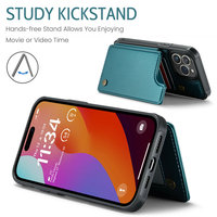 Étui de téléphone magnétique en cuir à rabat avec blocage RFID et porte-cartes CaseMe pour iPhone 15 Pro Max, iPhone 15 et iPhone 16