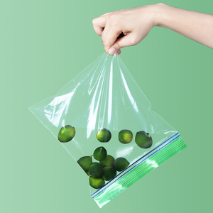 Emballages en plastique recyclables personnalisés, étanches à l'humidité, à fermeture autocollante, transparents, à double fermeture éclair, sacs alimentaires refermables en PE pour supermarchés - Product Image 4