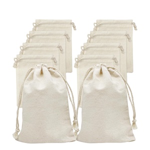 <b>Small</b> Cotton <b>Canvas</b> Draw String Muslin 4 X 6 Inches Muslin <b>Bags</b> Linen <b>Bag</b> Sachet Gift Pouch for Party Home Supplies - Product Image 1