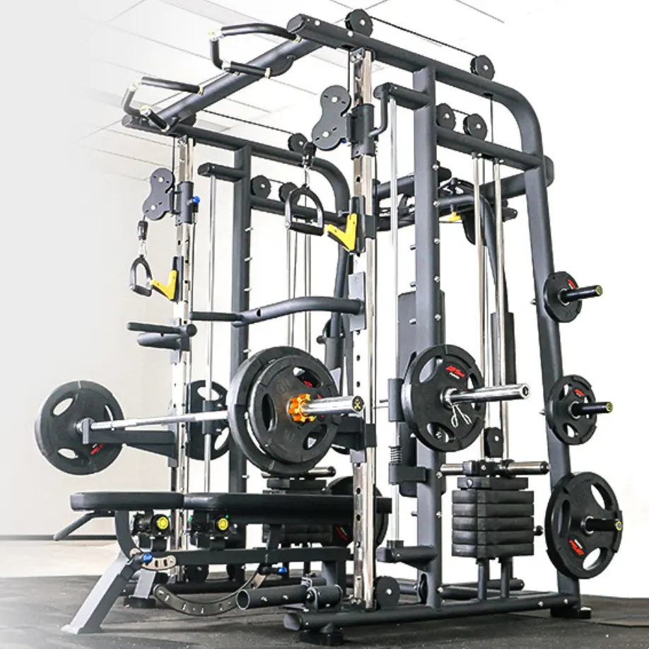 commercial gym equipment multi functional power cage all in one smith machine