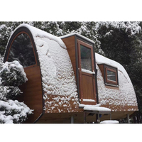 Kits de petites maisons intégrées modulaires de luxe cabane dans les arbres préfabriquée cabane préfabriquée en bois d'extérieur