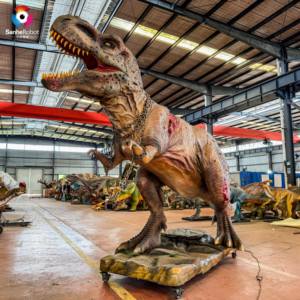 Modèles de dinosaures animatroniques grandeur nature Animatronics d'extérieur blessés Tyrannosaurus <span class=keywords><strong>Rex</strong></span> pour Dinosaur Park et <span class=keywords><strong>Jurassic</strong></span> Park - Product Image 4