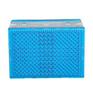 Transparent Stackable <b>Storage</b> <b>Box</b> Multi-functional <b>Folding</b> Organizer Bin with Wheels and Double Side Doors - Product Image 1