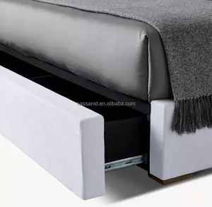 เตียงแพลตฟอร์มแบบช่องแนวตั้งผ้าโมเดนา รุ่นซัสซานิด OEM - Product Image 4