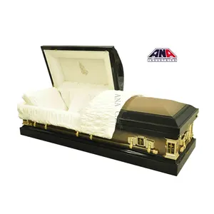 Ana Commercio All'ingrosso Funerale Forniture Accessori in Stile Americano Bara 18 Ga Acciaio Inox Cofanetto in Metallo