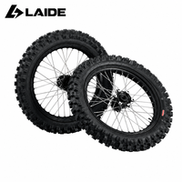 Ensemble de roues tout-terrain Sur Ron Ultra Bee 21/18 pouces, rayons argentés, moyeux noirs avec pneus Kenda pour moto électrique de motocross