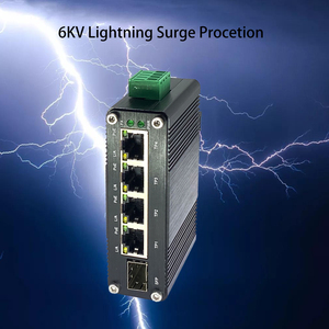 Mini 5 cổng công nghiệp PoE <span class=keywords><strong>Ethernet</strong></span> chuyển đổi 4 cổng 10/100/1000Mbps 802.3at đến 1 cổng SFP Din Rail gắn - Product Image 4