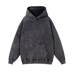 Ropa de <span class=keywords><strong>calle</strong></span> Fabricante Vintage Sudadera con capucha en blanco Logotipo personalizado Secado rápido Transpirable Lavado de piedra ácida Sudaderas con capucha de gran tamaño al por mayor - Product Image 2