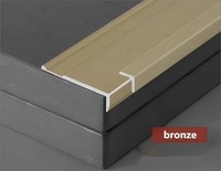 Profilé flexible en F pour parquets courbes, bande de transition en aluminium renforcé, style moderne classique