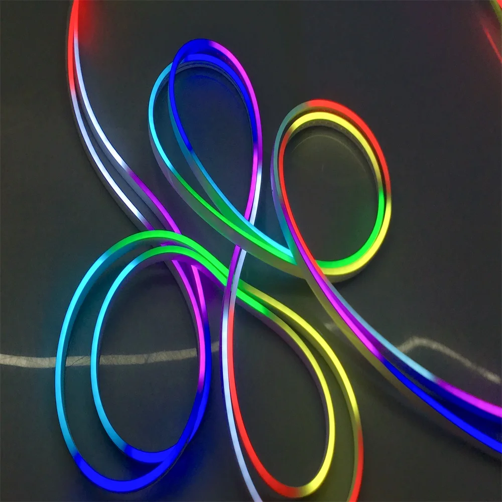 IP67 Водонепроницаемая 5050 RGB IC Светодиодная лента неоновая веревка гибкая светодиодная лента