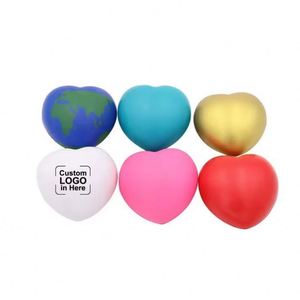 Yy58 Ballon anti-stress en mousse PU souple rouge personnalisé en forme de cœur, cadeau promotionnel - Product Image 2