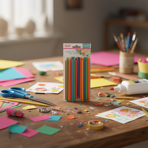 Bastoncini di legno Ilan 3x150mm, 35 pezzi, bastoncini per artigianato e lavori creativi - Product Image 3