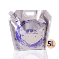 Pochette d'eau riche en hydrogène anti-fuite, personnalisable, en plastique, avec bec verseur