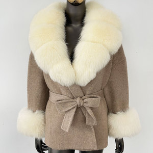 <span class=keywords><strong>Giacca</strong></span> Invernale OFTBUY con Cintura e Tasche <span class=keywords><strong>in</strong></span> Vera Pelliccia di Volpe Naturale Misto <span class=keywords><strong>Lana</strong></span> Morbida Cappotto di Lusso <span class=keywords><strong>da</strong></span> <span class=keywords><strong>Donna</strong></span> <span class=keywords><strong>in</strong></span> <span class=keywords><strong>Lana</strong></span> e Cashmere - Product Image 2