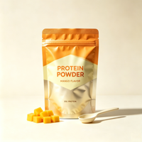 Sachet Doypack Personnalisé pour Poudre Protéinée, Haute Barrière Anti-Humidité, Refermable avec Fermeture Éclair, Thermoscellable, pour Nutrition Sportive
