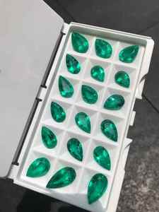 Esmeralda Colombiana Verde de Alta Calidad, Corte <span class=keywords><strong>Pera</strong></span>, Esmeralda Suelta Creada en Laboratorio, Casi Natural, Sin Inclusiones - Product Image 3
